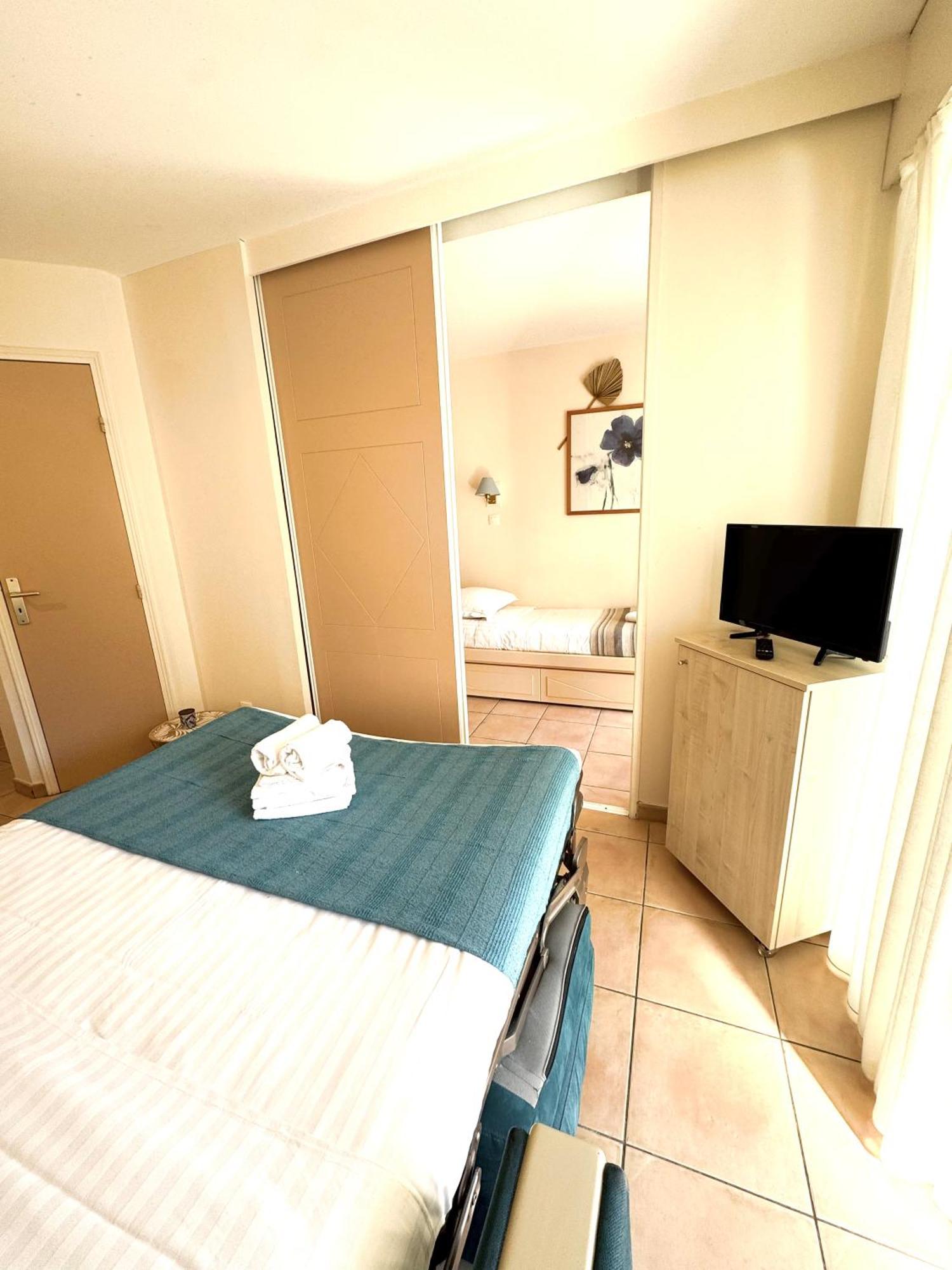 Les Rivages 2P Terrasse Parking Apartment Menton Exterior foto